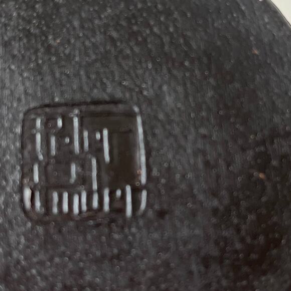 PETER PINDER Leather Pen Holder Brown Caribou Water Buffalo Bamboo 4" Felt - Picture 9 of 10